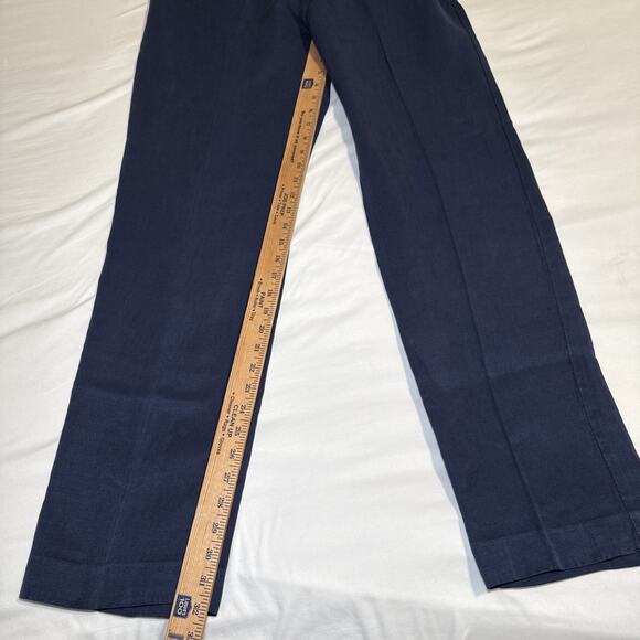 Tommy Bahama Pants Mens 34x32 Navy Blue Lyocell Linen Relaxed Chino Trousers EUC - Picture 8 of 11